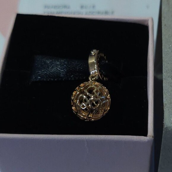 Authentic Pandora *Retired *Rose Harmonious Hearts Pendant Charm 787255 - Picture 2 of 12